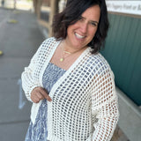 Cream Open Knit Cardigan