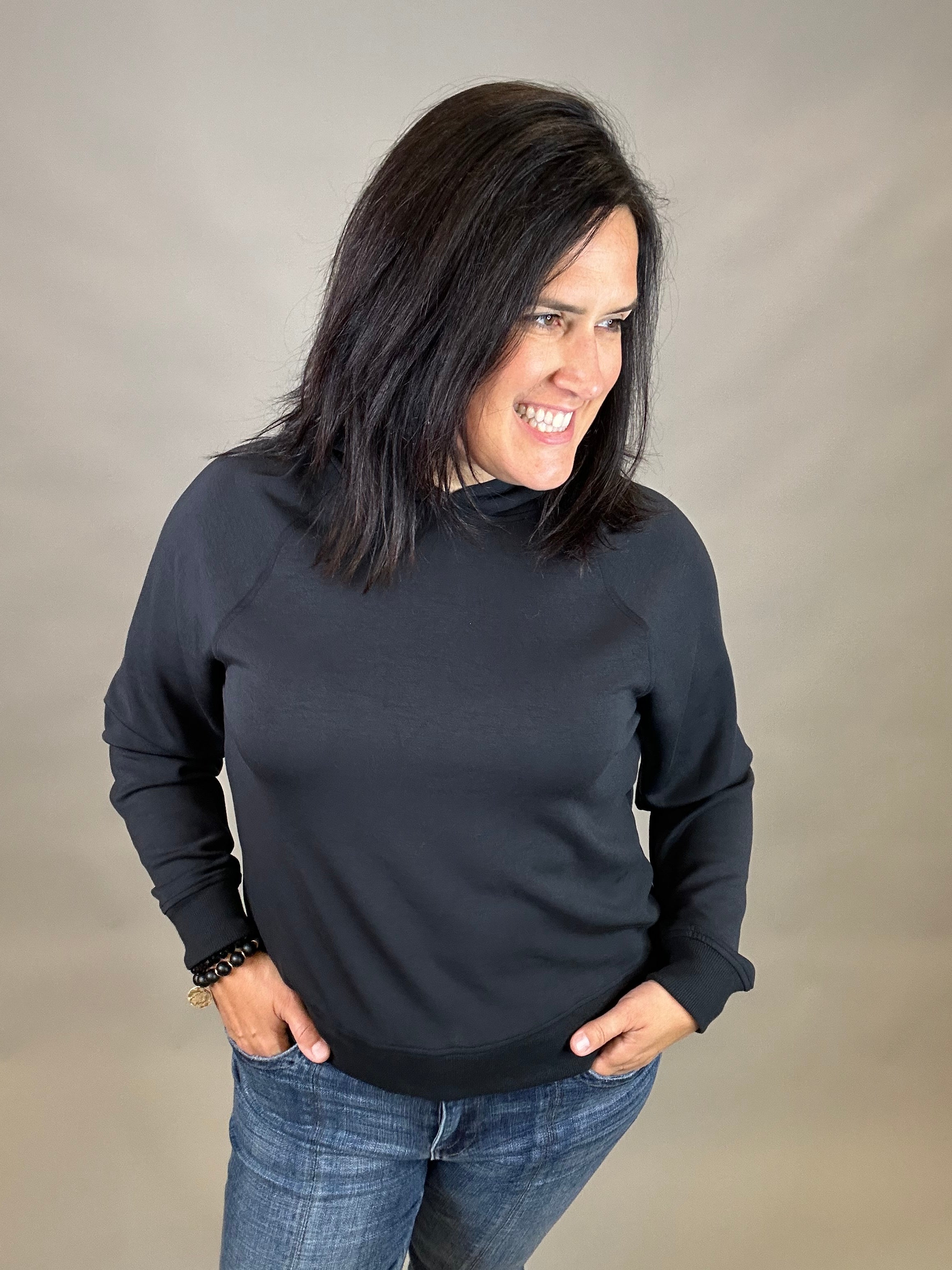 Black Turner Hoodie Top - Sweatshirt THREAD & SUPPLY