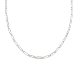 Waterproof Silver Paperclip Chain Necklace Brenda Grands Waterproof Jewelry