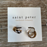Black/White Checkered Huggie Jewelry - Earrings St. Peter Hardware