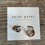 Black/White Checkered Huggie Jewelry - Earrings St. Peter Hardware