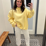 Butter Yellow Reversible Mock Neck