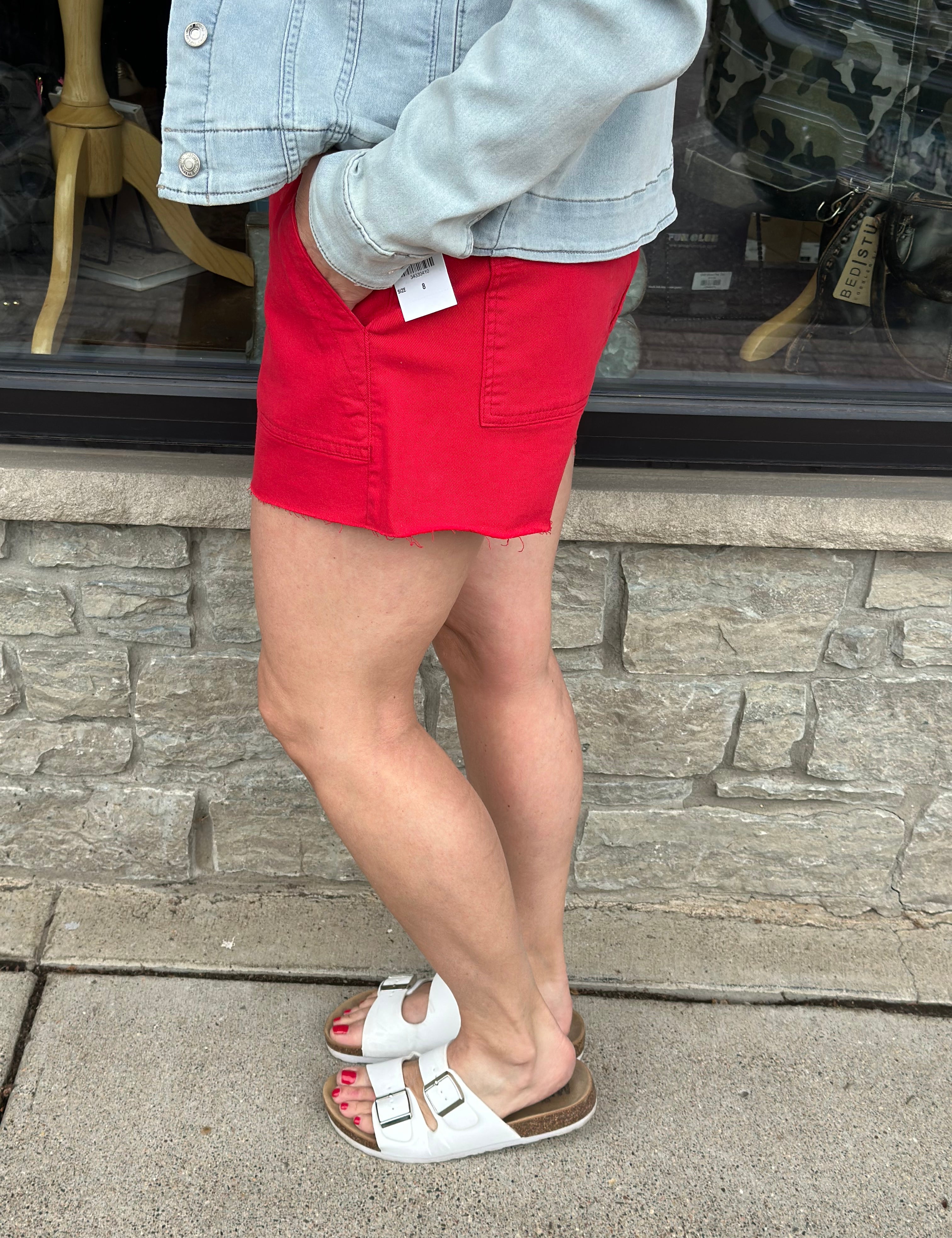 Jane High Rise Tomato Short Bottoms - Shorts KUT FROM THE KLOTH