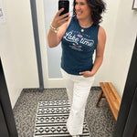 White Pin Tuck Meg Wide Leg Jeans Bottom- Pants KUT FROM THE KLOTH