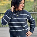 Casey Navy Stripe Sweater
