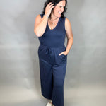 Indigo Culotte Jumpsuit Jumpsuit DOE & RAE