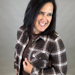 Coffee Ivory Plaid Cassian Shirt Tops - Button Ups THREAD & SUPPLY