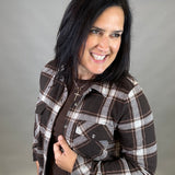 Coffee Ivory Plaid Cassian Shirt Tops - Button Ups THREAD & SUPPLY