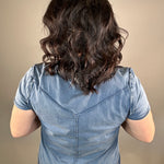 Washed Indigo Juliette Western Tee Top - Tee FLAG AND ANTHEM