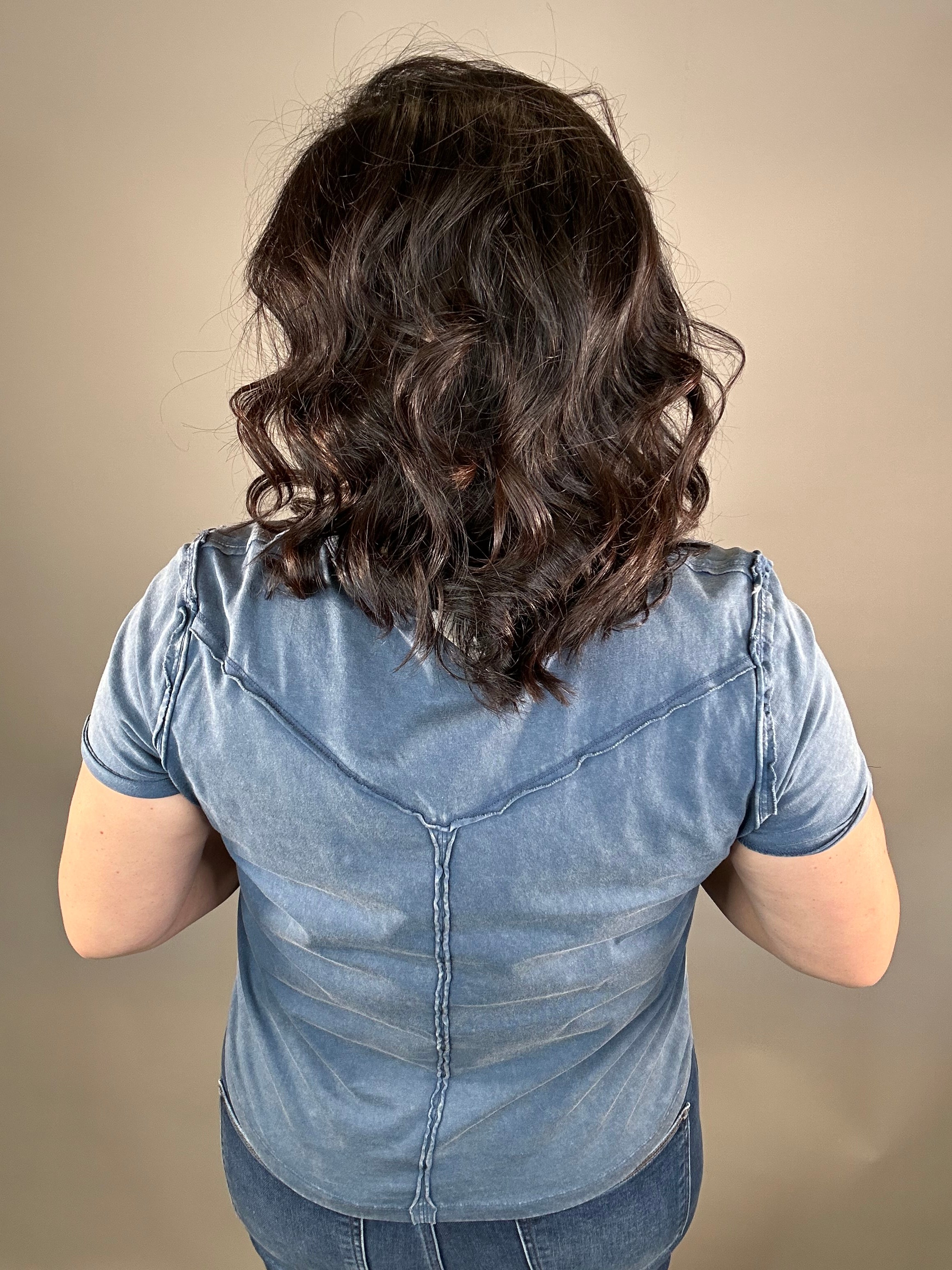 Washed Indigo Juliette Western Tee Top - Tee FLAG AND ANTHEM