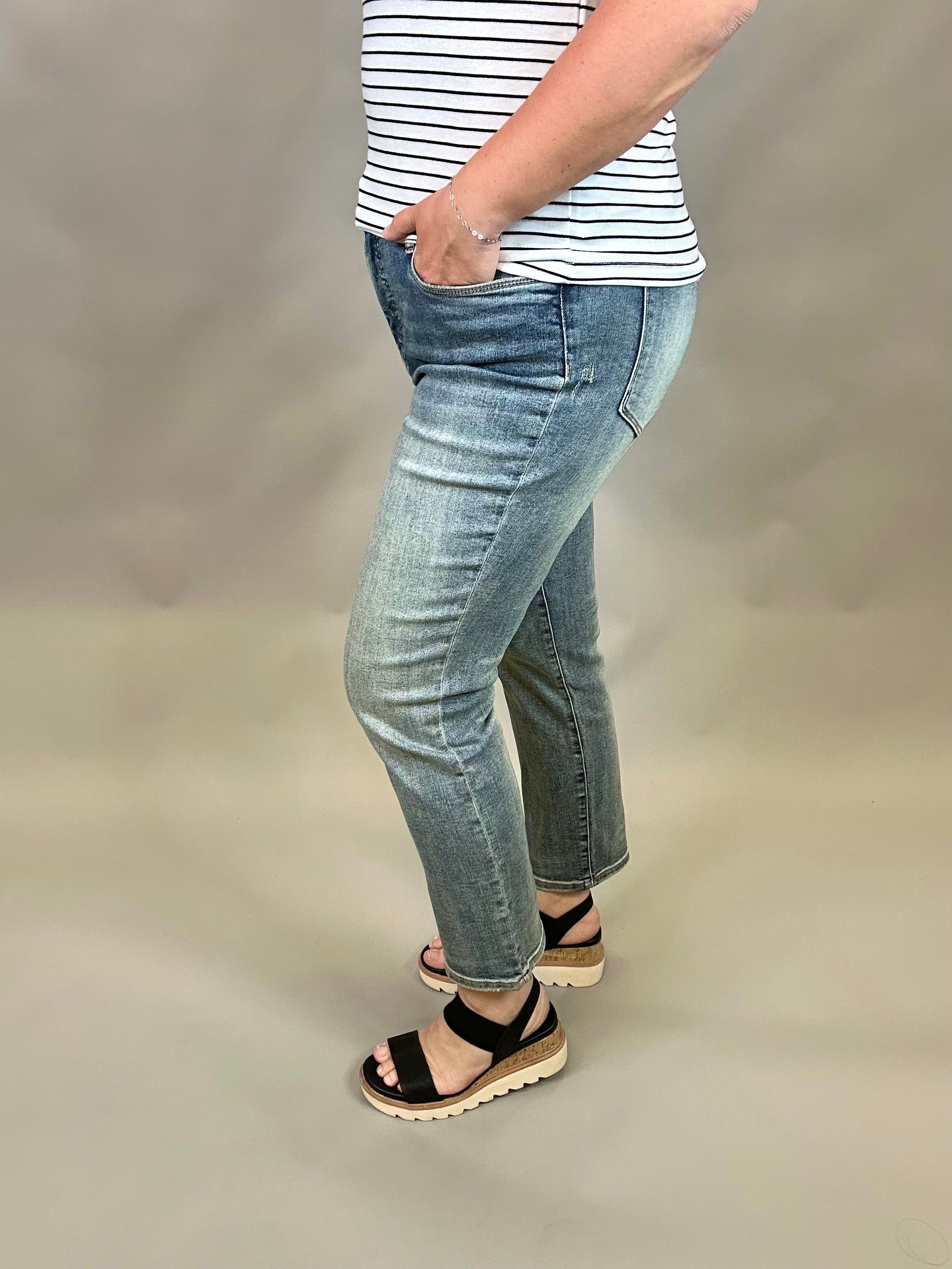 Reese Ankle Straight Accomplish Wash Bottom- Pants KUT FROM THE KLOTH