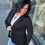 Black Brushed Modal Blazer