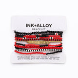 Red + Black Game Day Bracelet INK + ALLOY