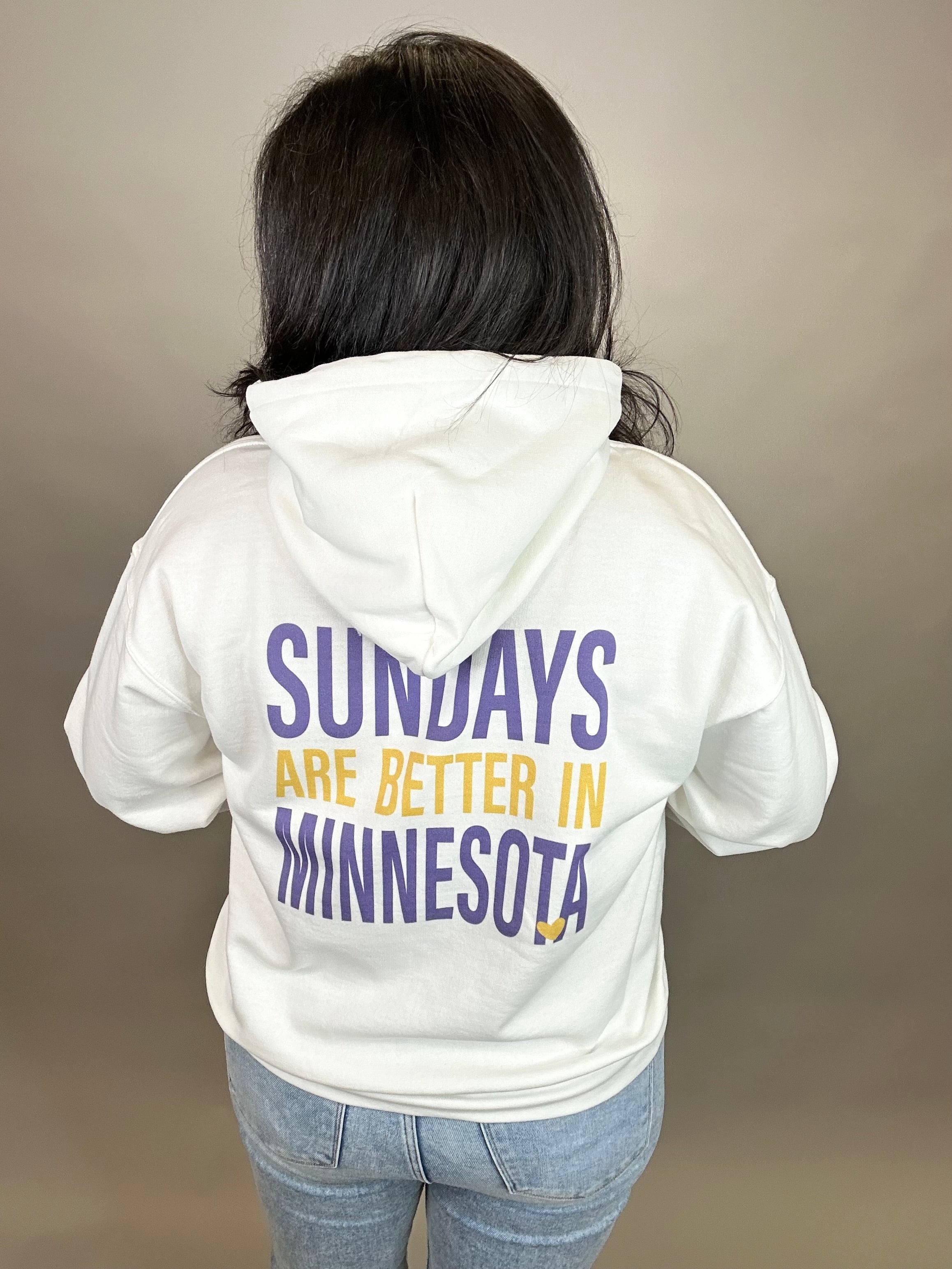 Sundays Are Better In MN Hoodie Tops- Sweatshirt LIMEBERRY DESIGNS