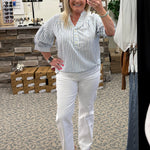 Optic White Avery Straight Jean Bottoms - Pants KUT FROM THE KLOTH