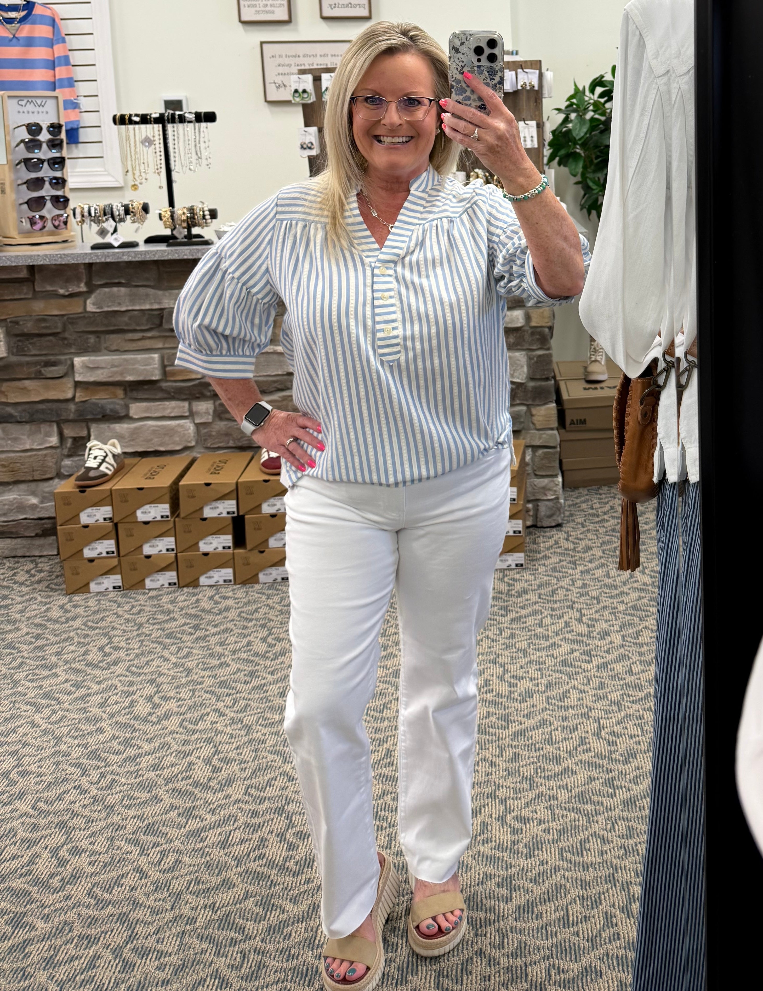 Optic White Avery Straight Jean Bottoms - Pants KUT FROM THE KLOTH