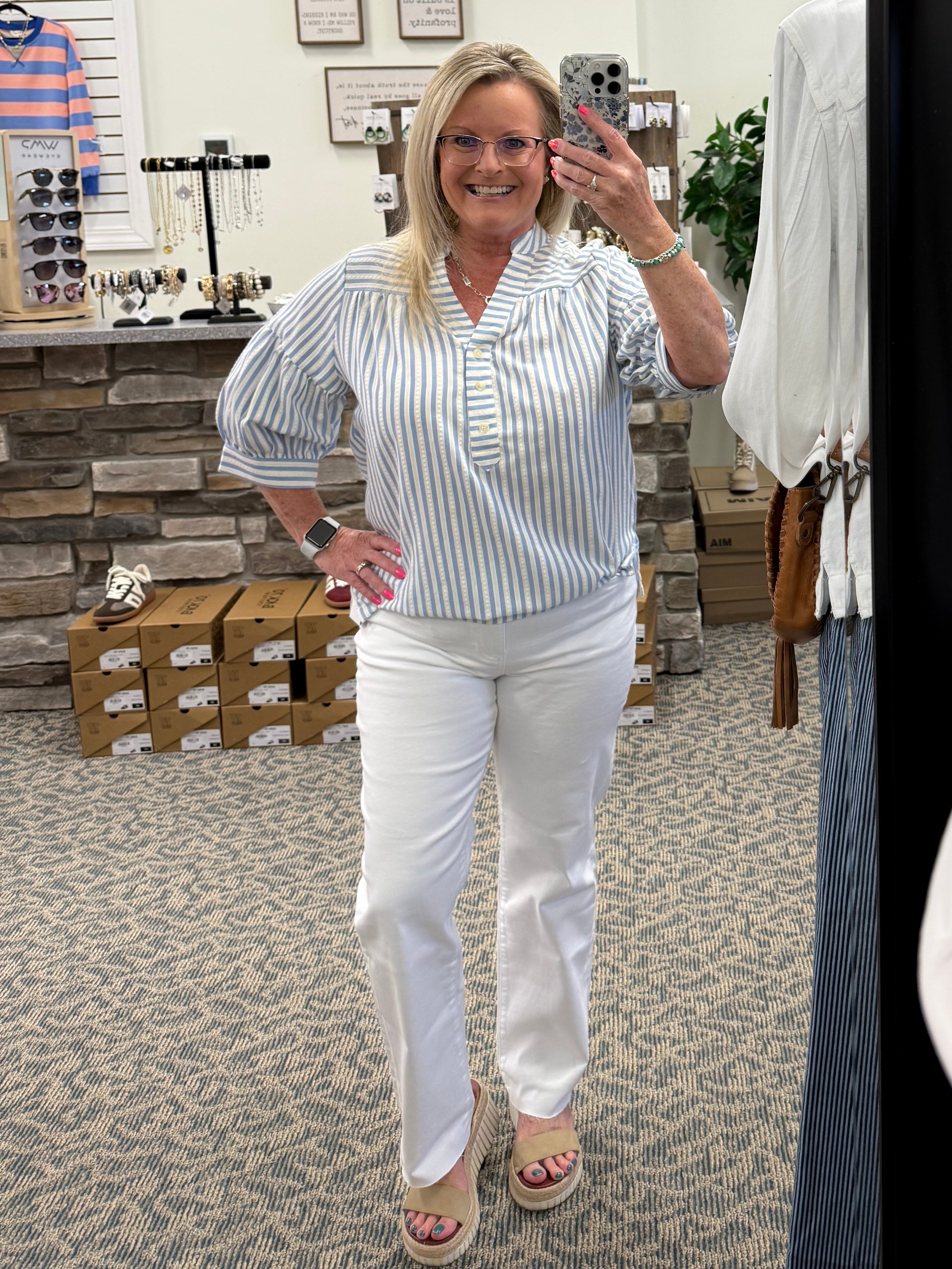 Optic White Avery Straight Jean Bottoms - Pants KUT FROM THE KLOTH