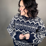 Navy Snow Flake Sweater