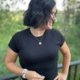 Black Modern Slub Tee
