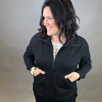 Black Caroline Pullover Top - Sweatshirt THREAD & SUPPLY