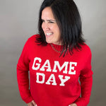 Red Game Day Sweater Top - Sweater PANACHE