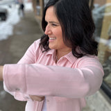 Soft Pink and White Stripe Lewis Top