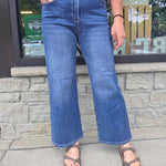 High Rise Wide Leg Ankle Jean Bottoms - Pants RISEN