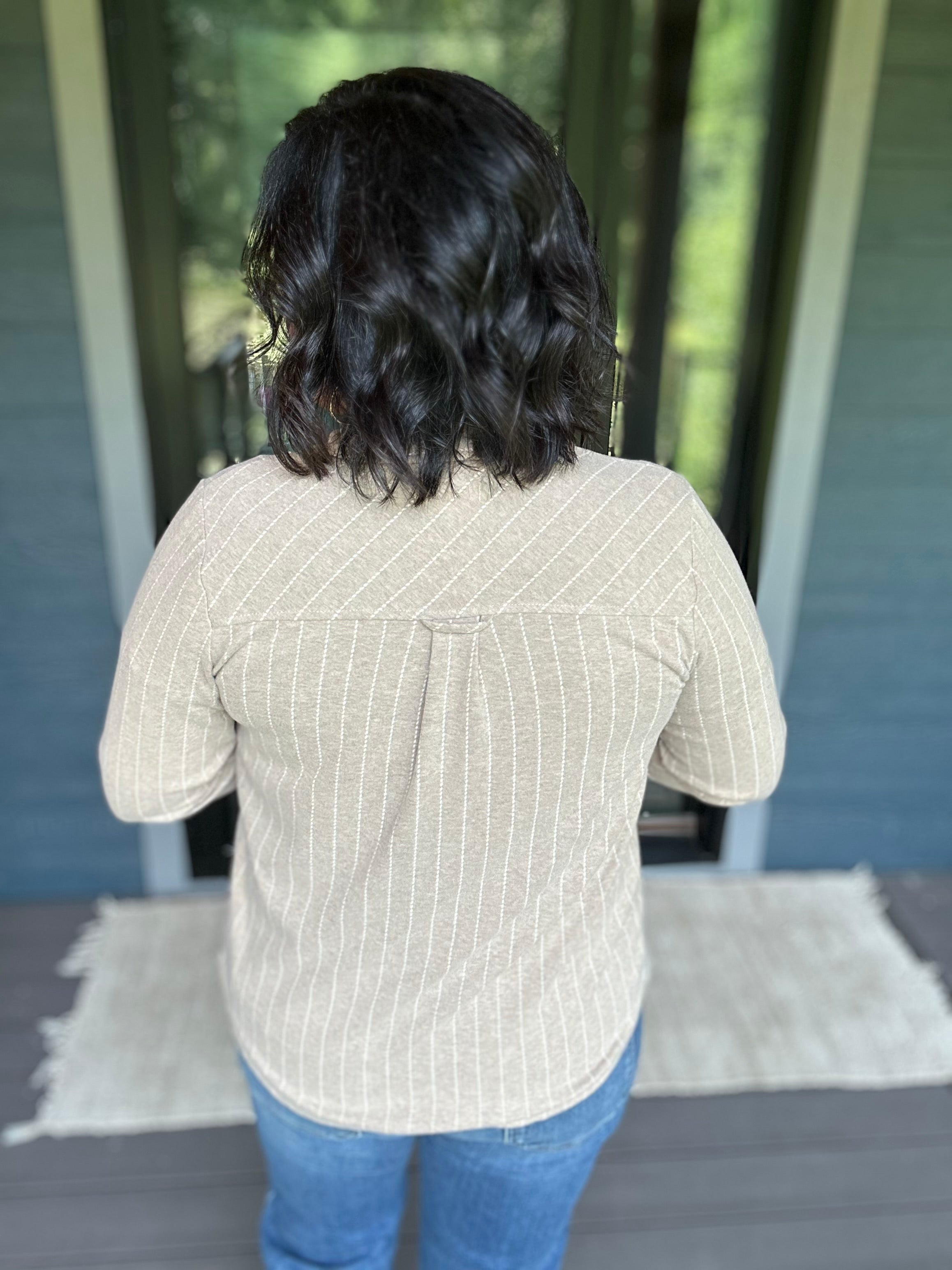 Camel Ivory Stripe Cassian Shirt Tops - Button Ups THREAD & SUPPLY
