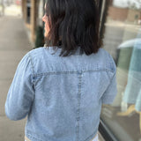 Wilma Utility Crop Denim Jacket Outerwear- Jackets FLAG AND ANTHEM