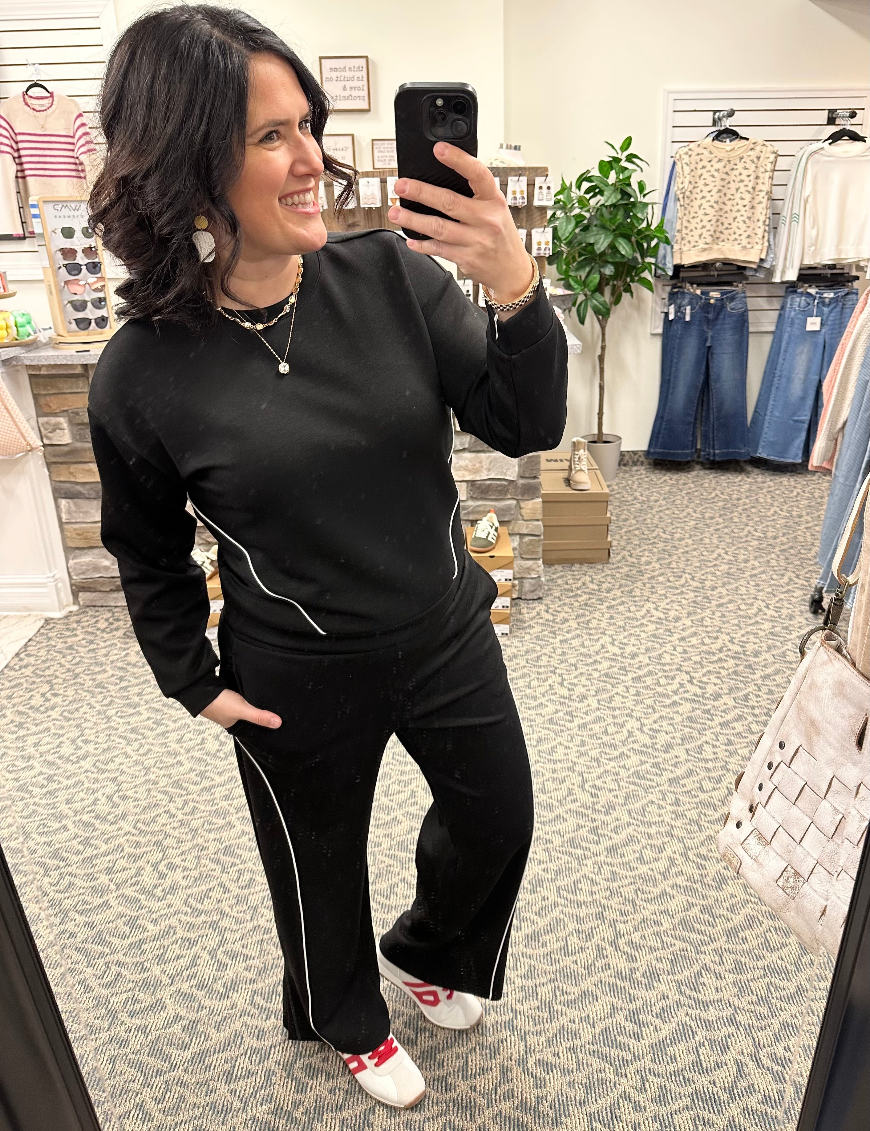Black Britney Pants Bottom- Pants THREAD & SUPPLY