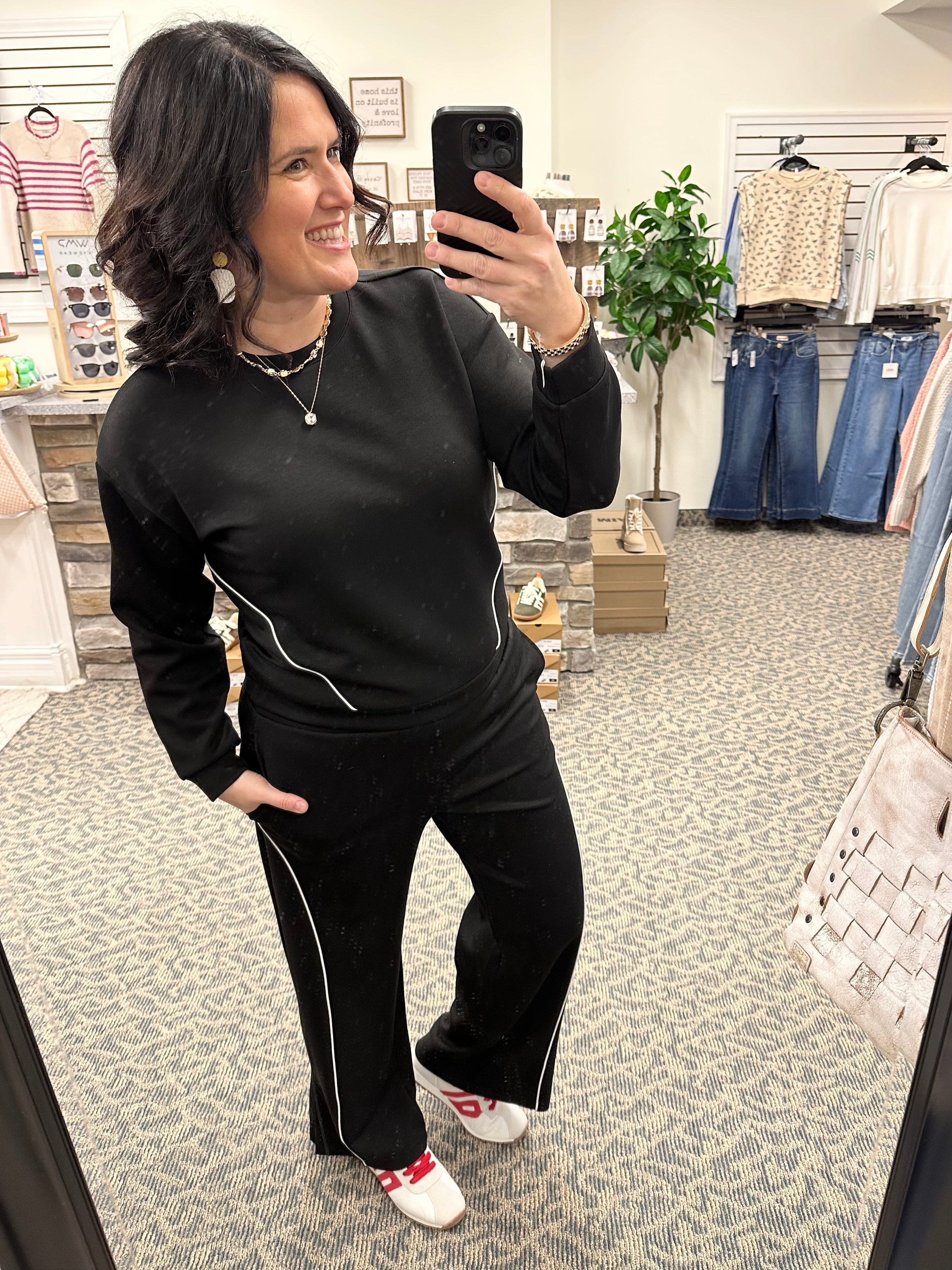 Black Britney Top Top- Sweatshirt THREAD & SUPPLY