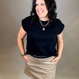 Taupe Wendy Skort Bottom- Skirt THREAD & SUPPLY