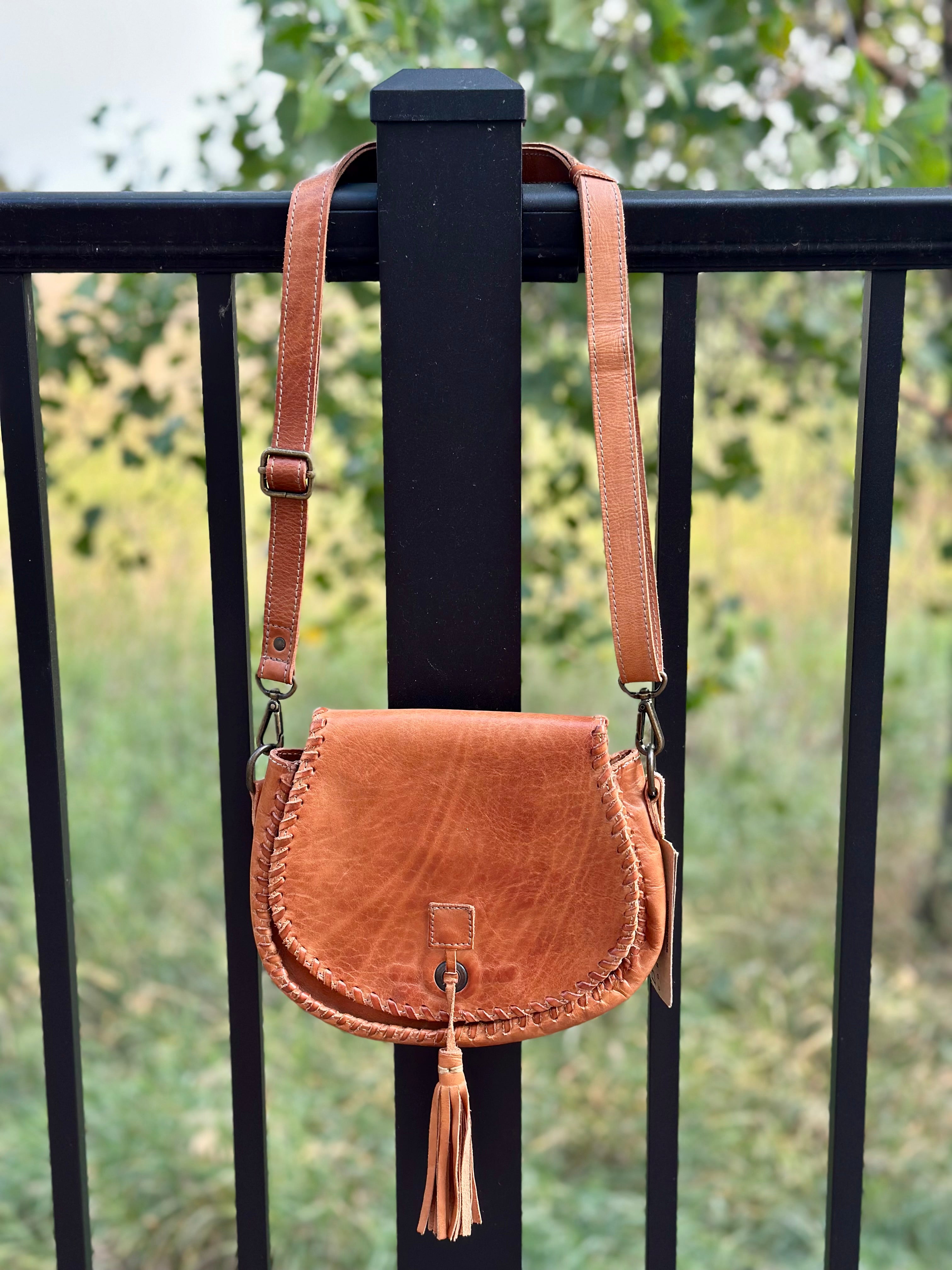 Half Moon Tan Rustic (Bed Stu) Bags- Purses BED STU