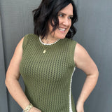 Herb Scalloped Contrast Sweater Top - Sweater EE:SOME