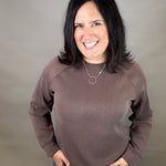 Brown Comfort Zone Crew Top - Sweatshirt STORM CREEK
