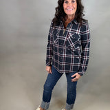 Black Red Plaid Cassian Shirt