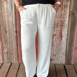 Linen Wide Leg Trousers Bottom- Pants HEM & THREAD