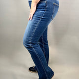 High Rise Dark Bootcut Jeans Bottom- Pants RISEN