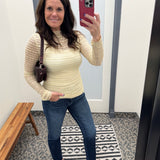 Butter Yellow Sheer Lace Top Tops- Blouses EE:SOME