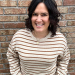 Oatmeal/Camel Soft Knitted Top Top - Sweater MIOU MUSE