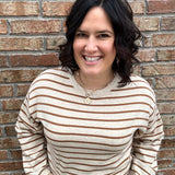 Oatmeal/Camel Soft Knitted Top Top - Sweater MIOU MUSE