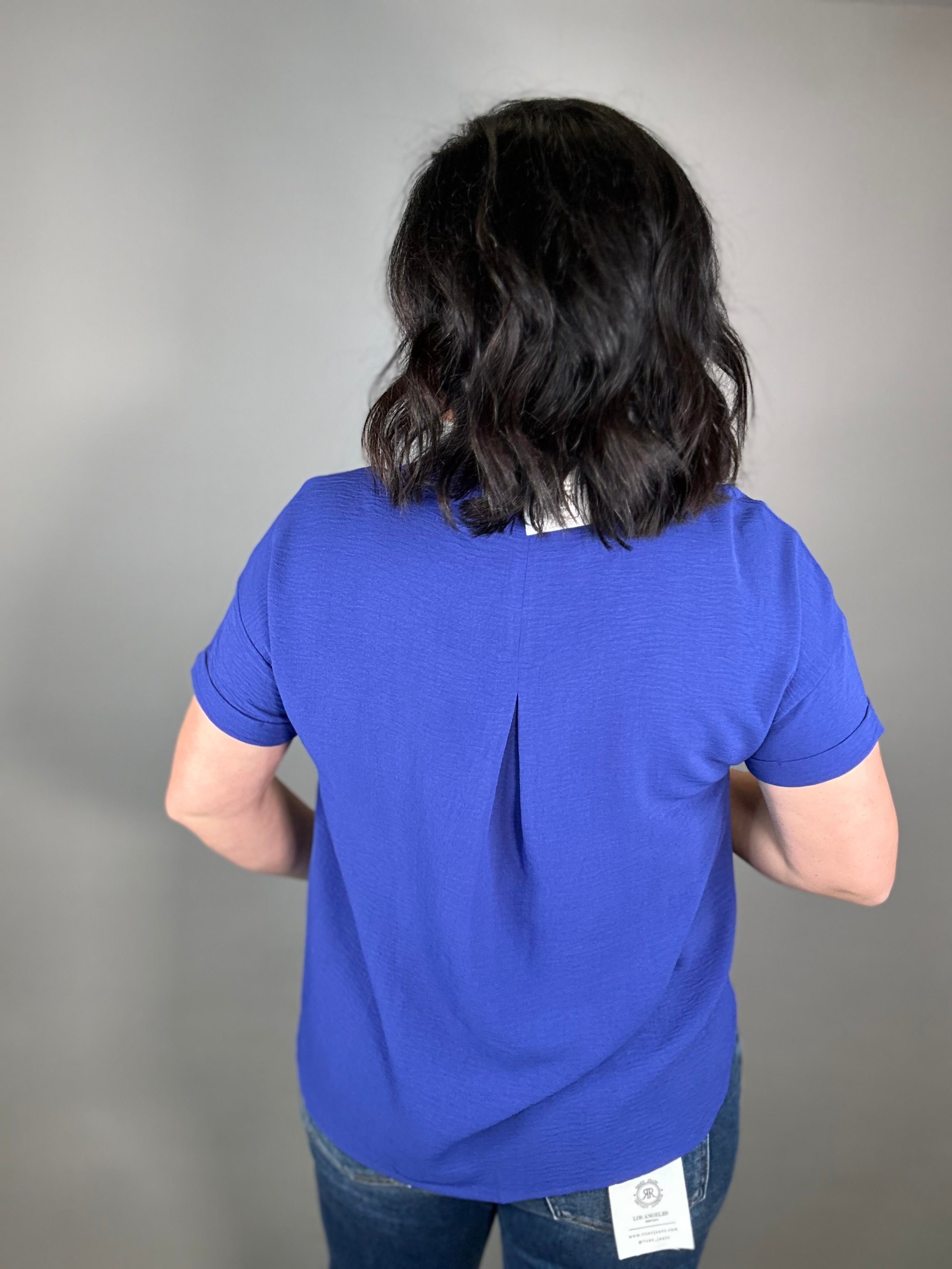 Royal Button Front Short Sleeve Tops - Button Ups STACCATO
