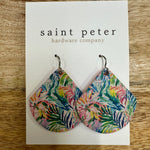 Tropical Leaf Earrings Jewelry - Earrings St. Peter Hardware