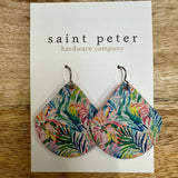 Tropical Leaf Earrings Jewelry - Earrings St. Peter Hardware