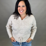 Cream Brantley Hooded Sweater Top - Sweater FLAG AND ANTHEM