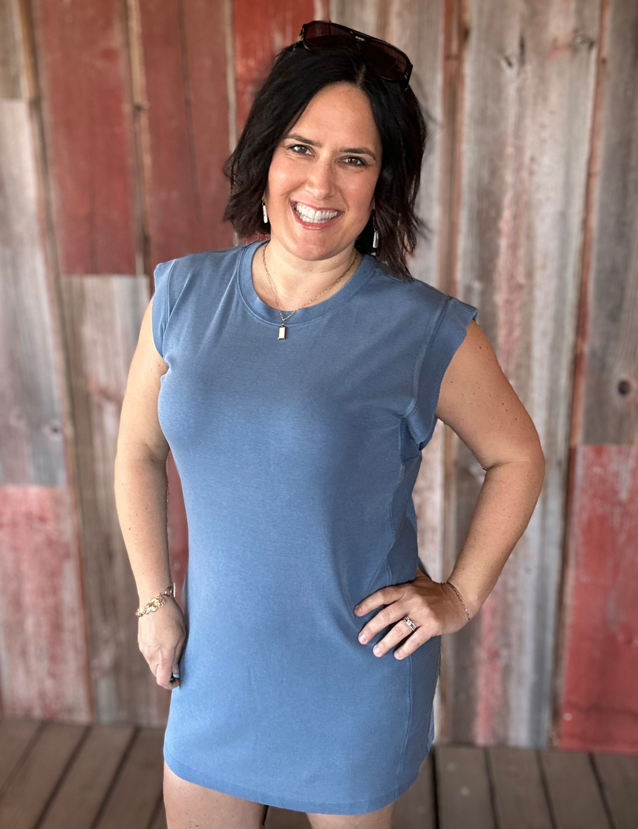 Washed Blue Avelin Dress Dresses THREAD & SUPPLY