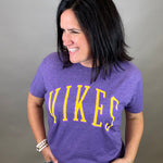 Heather Purple Vikes Tee Tops- Tees 218 WHOLESALE