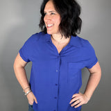 Royal Button Front Short Sleeve Tops - Button Ups STACCATO