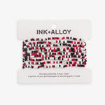 Bright Red and Black confetti bracelet INK + ALLOY