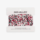 Bright Red and Black confetti bracelet INK + ALLOY